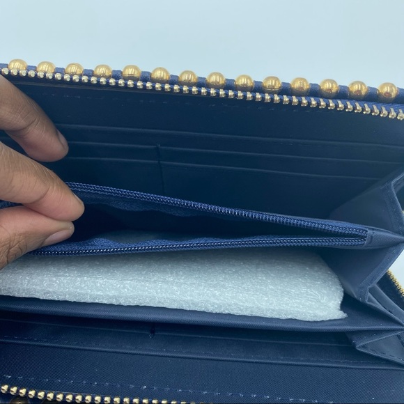Rampage navy blue wallet with gold stubs - Picture 9 of 13